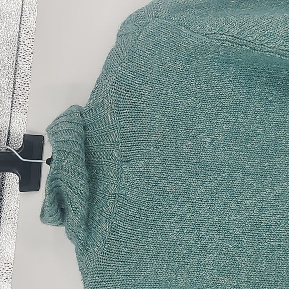 L.L. Bean seafoam green wool cardigan sweater large - Picture 9 of 9